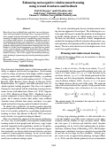 Cover page: Enhancing metacognitive reinforcement learningusing reward structures and feedback