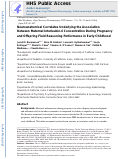 Cover page: Neuroanatomical Correlates Underlying the Association Between Maternal Interleukin 6 Concentration During Pregnancy and Offspring Fluid Reasoning Performance in Early Childhood