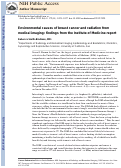 Cover page: Environmental Causes of Breast Cancer and Radiation From Medical Imaging: Findings From the Institute of Medicine Report