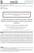 Cover page: Navigational Experience and the Preservation of Spatial Abilities into Old Age Among a Tropical Forager‐Farmer Population