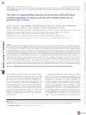 Cover page: The effects of supplementing maternal and infant diets with lipid-based nutrient supplements on physical activity and sedentary behaviour at preschool age in Ghana