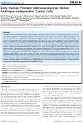 Cover page: Early Human Prostate Adenocarcinomas Harbor Androgen-Independent Cancer Cells