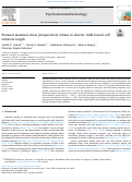 Cover page: Prenatal maternal stress prospectively relates to shorter child buccal cell telomere length