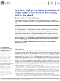 Cover page: Low cost, high performance processing of single particle cryo-electron microscopy data in the cloud