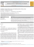 Cover page: Combined central retinal artery and medial posterior ciliary artery occlusion: Localizing the lesion.