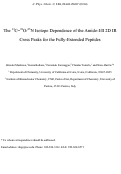 Cover page: 13C18O/15N Isotope Dependence of the Amide-I/II 2D IR Cross Peaks for the Fully Extended Peptides