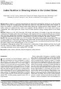 Cover page: Iodine Nutrition in Weaning Infants in the United States.