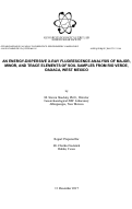 Cover page of AN ENERGY-DISPERSIVE X-RAY FLUORESCENCE ANALYSIS OF MAJOR, MINOR, AND TRACE ELEMENTS OF SOIL SAMPLES FROM RIO VERDE, OAXACA, WEST MEXICO