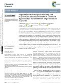 Cover page: High-temperature magnetic blocking and magneto-structural correlations in a series of dysprosium( iii ) metallocenium single-molecule magnets