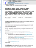 Cover page: Outbreak.info genomic reports: scalable and dynamic surveillance of SARS-CoV-2 variants and mutations.