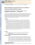 Cover page: Memory impairment, executive dysfunction, and intellectual decline in preclinical Alzheimer's disease