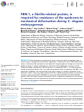 Cover page: FBN-1, a fibrillin-related protein, is required for resistance of the epidermis to mechanical deformation during C. elegans embryogenesis