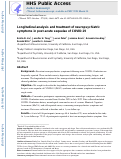 Cover page: Longitudinal analysis and treatment of neuropsychiatric symptoms in post-acute sequelae of COVID-19