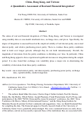 Cover page: China, Hong Kong, and Taiwan: A Quantitative Assessment of Real and Financial Integration