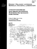 Cover page: Universal crossed molecular beams apparatus with synchtrotron photoionization mass spectrometric product detection