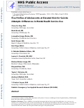 Cover page: Five Profiles of Adolescents at Elevated Risk for Suicide Attempts: Differences in Mental Health Service Use