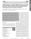 Cover page: Characterization of Polysulfide Radicals Present in an Ether‐Based Electrolyte of a Lithium–Sulfur Battery During Initial Discharge Using In Situ X‐Ray Absorption Spectroscopy Experiments and First‐Principles Calculations