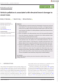 Cover page: Vehicle pollution is associated with elevated insect damage to street trees