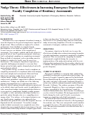 Cover page: Nudge Theory: Effectiveness in Increasing Emergency Department Faculty Completion of Residency Assessments