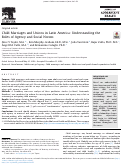 Cover page: Child Marriages and Unions in Latin America: Understanding the Roles of Agency and Social Norms