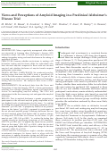 Cover page: Views and Perceptions of Amyloid Imaging in a Preclinical Alzheimer's Disease Trial