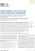 Cover page: A Missense Mutation in the Vacuolar Protein Sorting 11 (VPS11) Gene Is Associated with Neuroaxonal Dystrophy in Rottweiler Dogs