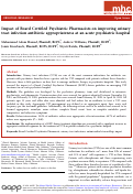 Cover page: Impact of Board Certified Psychiatric Pharmacists on improving urinary tract infection antibiotic appropriateness at an acute psychiatric hospital.