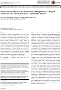 Cover page: What Factors Influence the Biomechanical Properties of Allograft Tissue for ACL Reconstruction? A Systematic Review