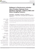 Cover page: Epilepsy in Onchocerca volvulus Sero-Positive Patients From Northern Uganda—Clinical, EEG and Brain Imaging Features