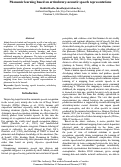 Cover page: Phonemic learning based on articulatory-acoustic speech representations