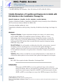 Cover page: Soluble Biomarkers of Cognition and Depression in Adults with HIV Infection in the Combination Therapy Era