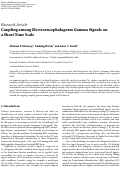 Cover page: Coupling among Electroencephalogram Gamma Signals on a Short Time Scale