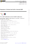 Cover page: Separation of infrared and bulk in thermal QCD