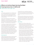 Cover page: Where are Latinos Experiencing the Most Housing Insecurity in California?&nbsp;