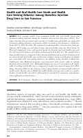 Cover page: Health and Oral Health Care Needs and Health Care-Seeking Behavior Among Homeless Injection Drug Users in San Francisco