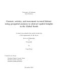 Cover page: Context, activity, and movement in rural Malawi: using geospatial analyses to abstract spatial insights in the Global South