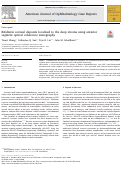 Cover page: Rifabutin corneal deposits localized to the deep stroma using anterior segment optical coherence tomography