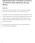 Cover page: Engineering the S‑Layer of Caulobacter crescentus as a Foundation for Stable, High-Density, 2D Living Materials