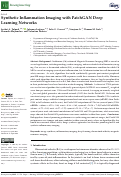 Cover page: Synthetic Inflammation Imaging with PatchGAN Deep Learning Networks