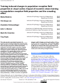 Cover page: Training-induced changes in population receptive field properties in visual cortex: Impact of eccentric vision training on population receptive field properties and the crowding effect.