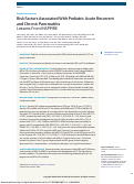 Cover page: Risk Factors Associated With Pediatric Acute Recurrent and Chronic Pancreatitis: Lessons From INSPPIRE