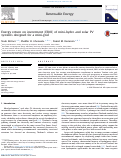 Cover page: Energy return on investment (EROI) of mini-hydro and solar PV systems designed for a mini-grid