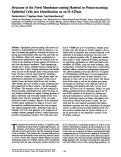 Cover page: Structure of the novel membrane-coating material in proton-secreting epithelial cells and identification as an H+ATPase.