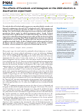 Cover page: The effects of Facebook and Instagram on the 2020 election: A deactivation experiment.