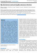 Cover page: Mycobacterium marinum lymphocutaneous infection