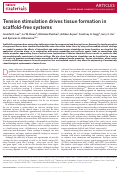 Cover page: Tension stimulation drives tissue formation in scaffold-free systems