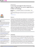 Cover page: A strontium isoscape for the Conchucos region of highland Peru and its application to Andean archaeology