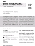 Cover page: A modular laboratory course using planarians to study genes involved in tissue regeneration.