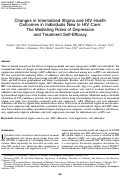 Cover page: Changes in Internalized Stigma and HIV Health Outcomes in Individuals New to HIV Care: The Mediating Roles of Depression and Treatment Self-Efficacy