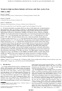 Cover page: Trends in high northern latitude soil freeze and thaw cycles from 1988 to 2002